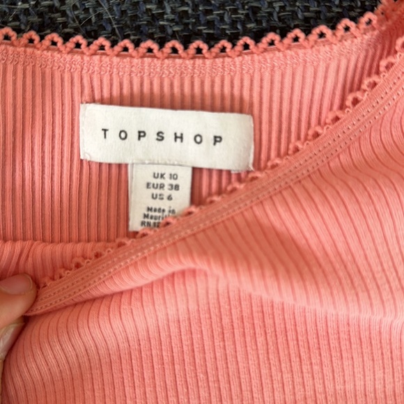 Topshop coral crop top - Picture 2 of 2